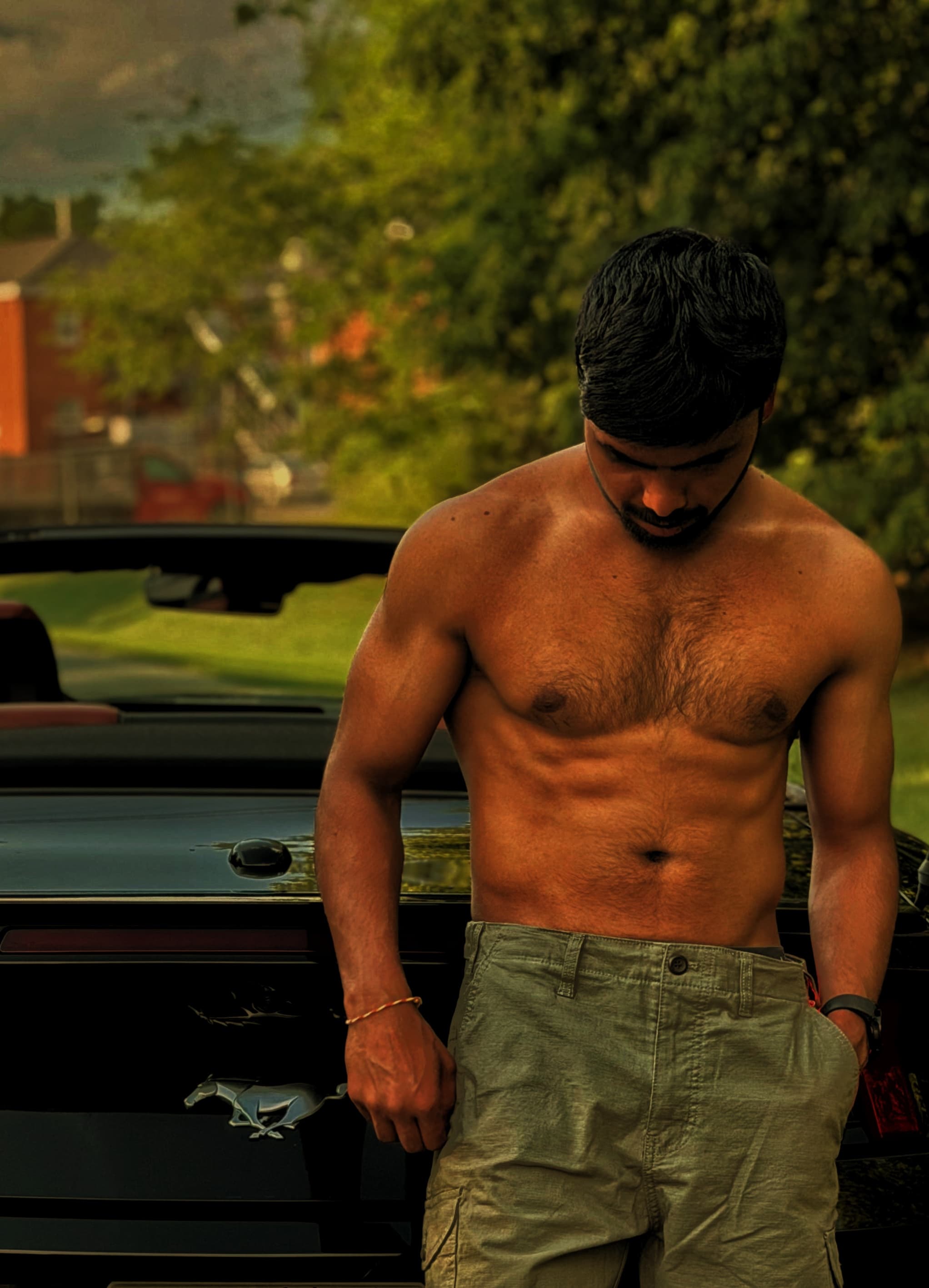 Srujan — fitness progress, front view