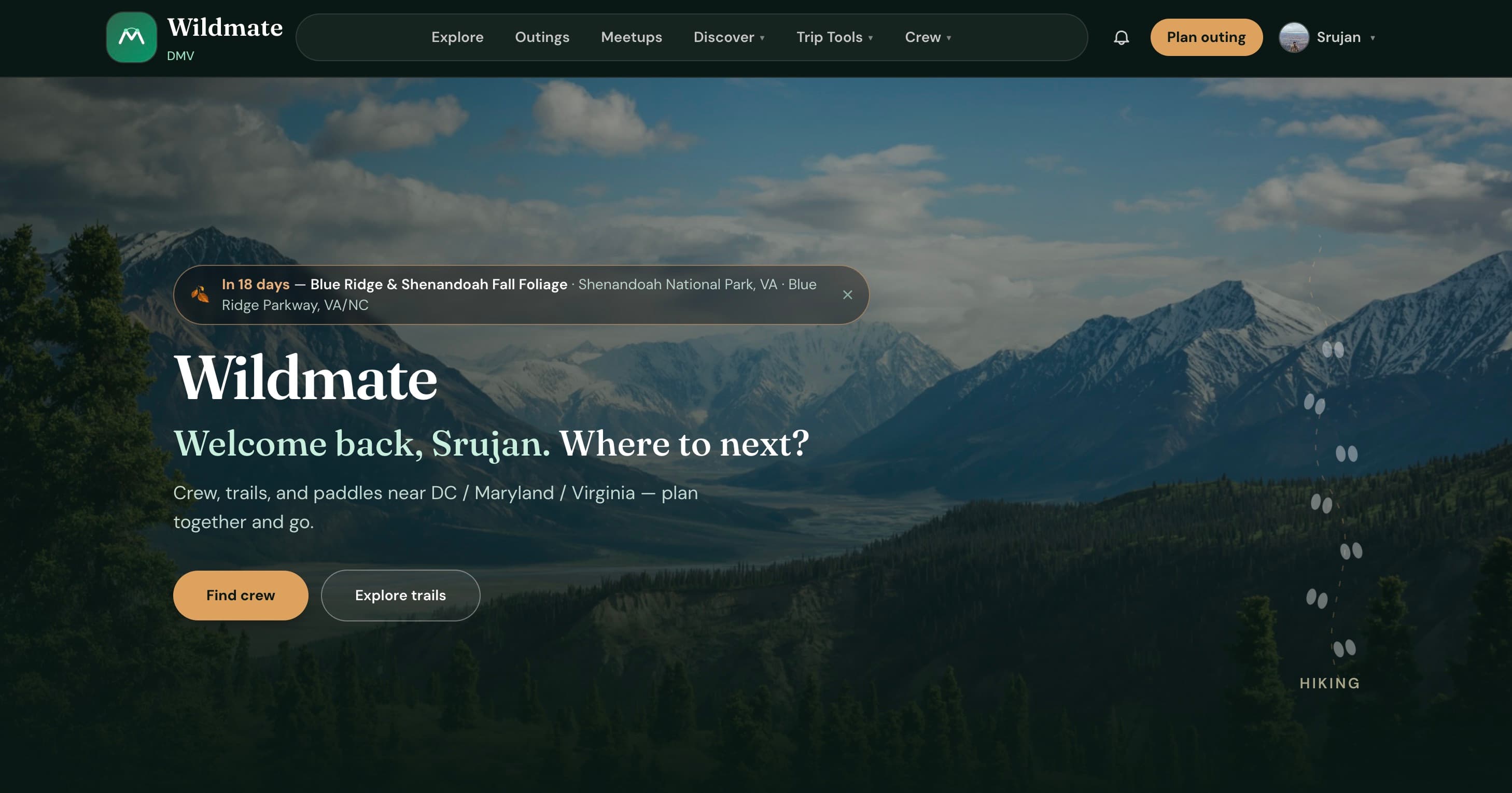 Wildmate homepage preview